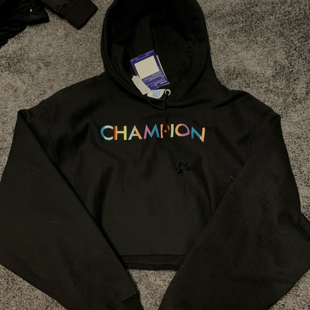 BRAND NEW champion cropped hoodie
